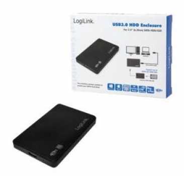 LOGILINK USB 3.0 HDD/SSD BLACK ENCLOSURE